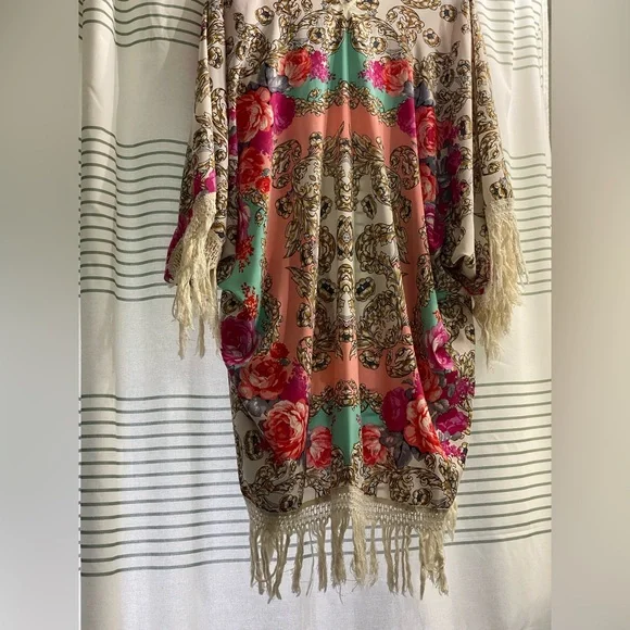 BONGO Floral Multicolor kimono - Picture 5 of 11